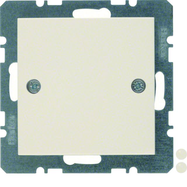 BERKER S.1 Zaślepka z elementem centralnym przykręcanym kremowy połysk 10098912 HAGER