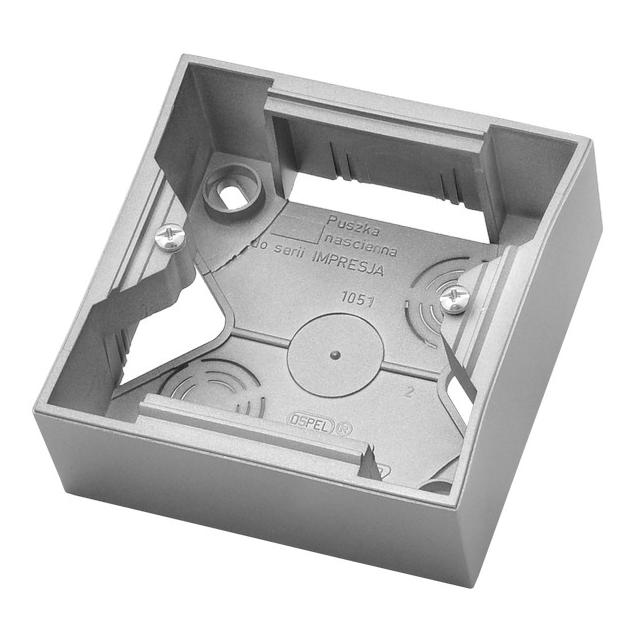 IMPRESJA Puszka instalacyjna pojedyncza - kolor srebro