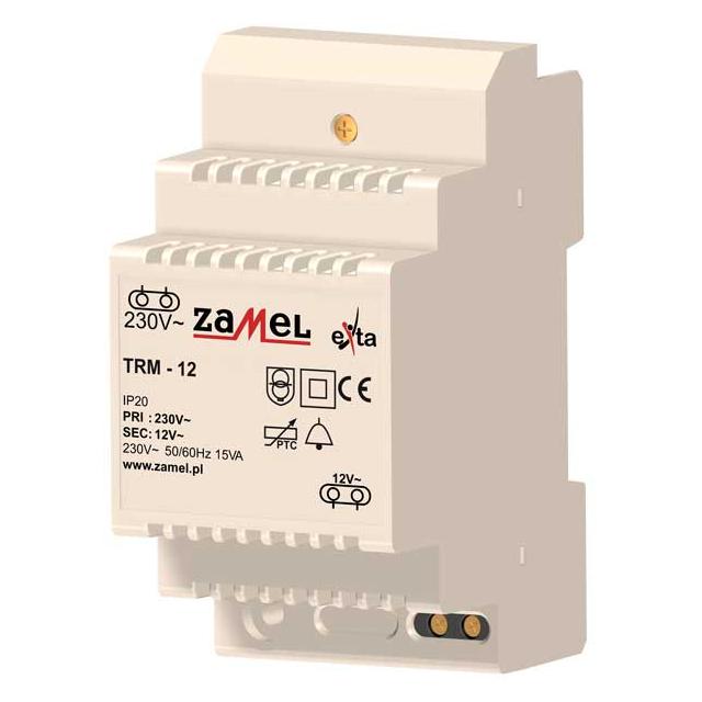 TRANSFORMATOR 230/12V AC 15VA TYP: TRM-12