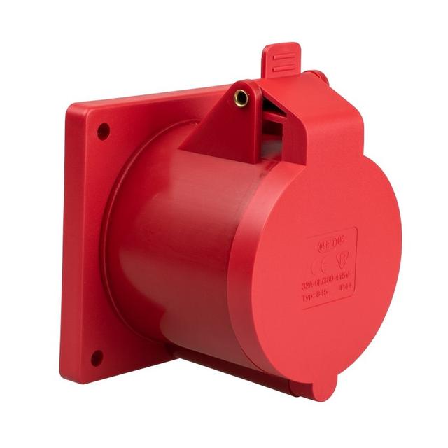 Gniazdo siłowe do wbudowania 32A 3P + N + uziemienie