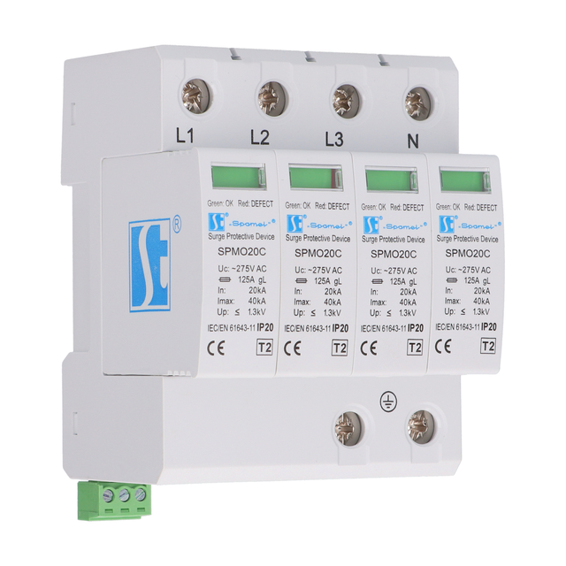 Warystorowy ogranicznik przepięć typ 2 (klasa C) czterobiegunowy SPMO20C\4P