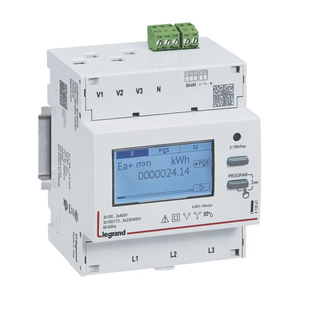 Licznik Energii Pomiar Przez Przekładniki Ct 3 Fazowy 5A Z Wyjściem Rs485 2 Taryfy 412043 LEGRAND