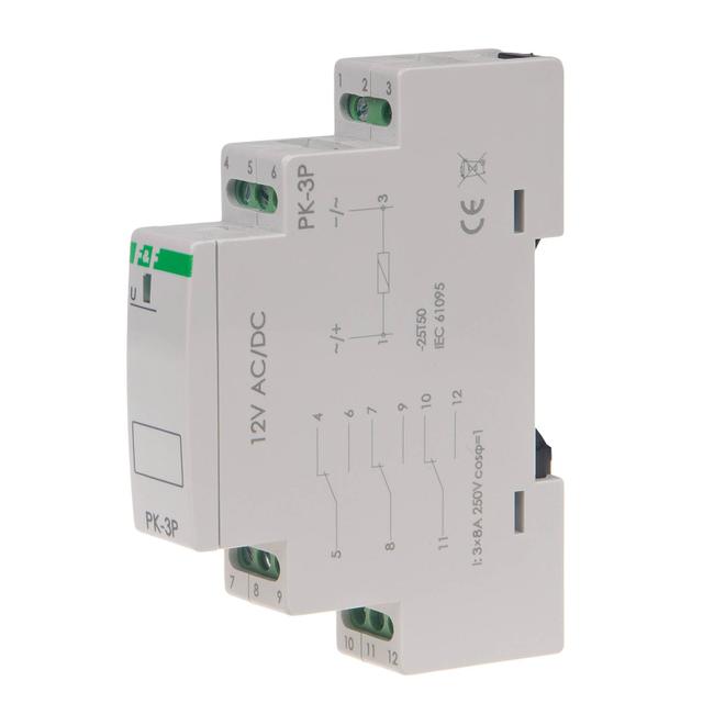 Przekaźnik elektromagnetyczny PK-3P 12V PK-3P-12V F&F
