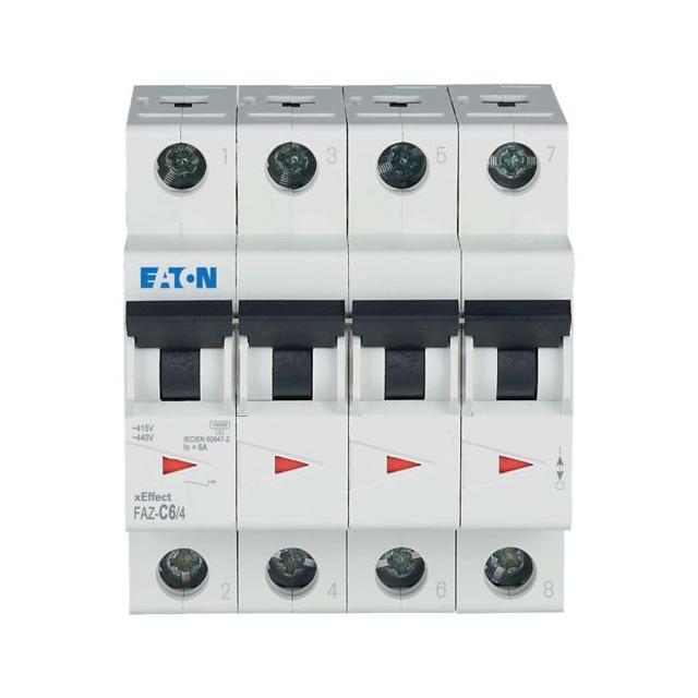 FAZ-C6/4 Wyłącznik nadprądowy 15kA C6A 4P 279055 EATON