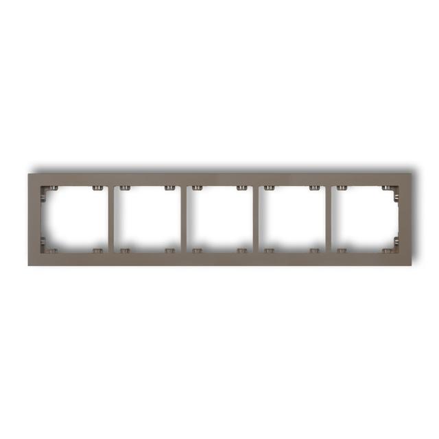 DECO Ramka pięciokrotna z tworzywa DECO Pastel Matt czekoladowa 49DR-5 KARLIK