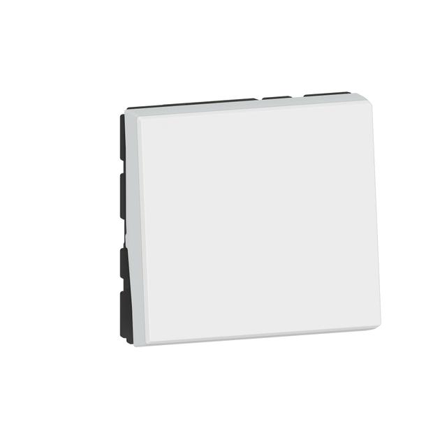 MOSAIC PRZYCISK JEDNOBIEGUNOWY - 2 MODUŁY BIAŁY 6X-250V~, Legrand