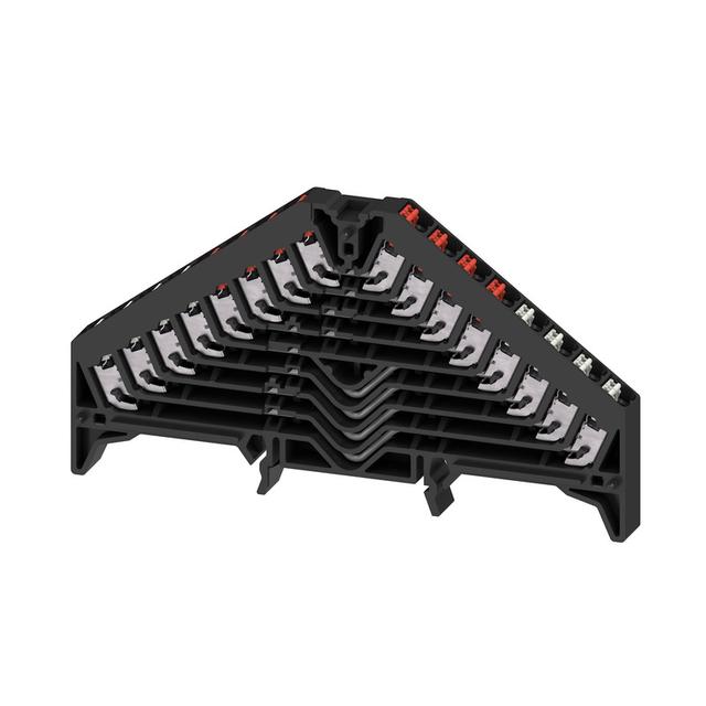PRV 8 SW 35X7.5 RT/WS Zacisk rozdzielacza krosowego, PUSH IN, 1.5, 250, 8 A, liczba przyłączeń: 32, TS 35 x 7.5, czarny, kolor elementów uruchamiających: czerwono-biały /20szt./ 1173790000 WEIDMÜLLER