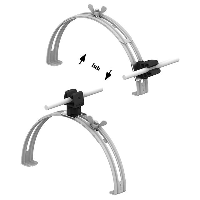 AN-15P/OG/C-N Uchwyt gąsior.rozsuw.Z-zatrz. H=3,5cm /OG/ czarny