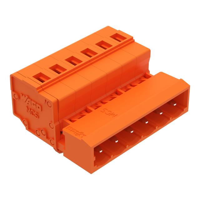 MCS-MIDI Classic wtyk 6-bieg. pomarańczowy raster 5,08 mm /50szt./ WAGO