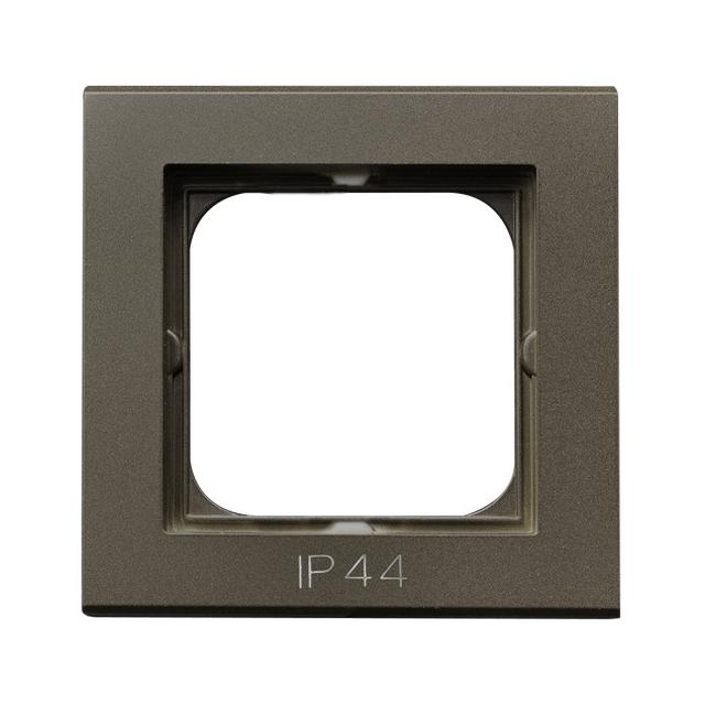 SONATA Ramka pojedyncza do łączników IP-44 - kolor czekoladowy metalik