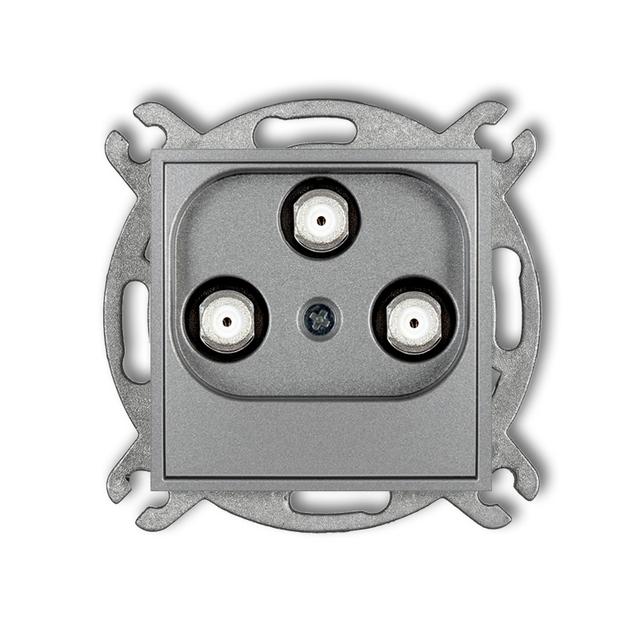 MINI Mechanizm gniazda multimedialnego 3F DATA (Vectra) srebrny metalik