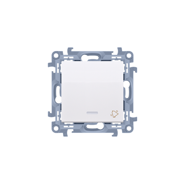 Simon 10 Przycisk dzwonek z podświetleniem LED 10A z. śrub. biały