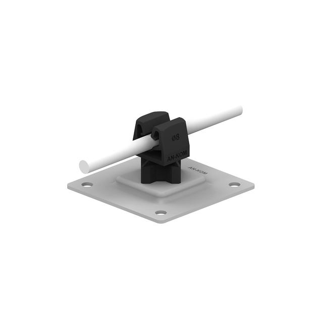 AN-11PN/OG/C-N Uchwyt na płytce stal.H=3,5cm Z-zatrz. /OG/ czarny