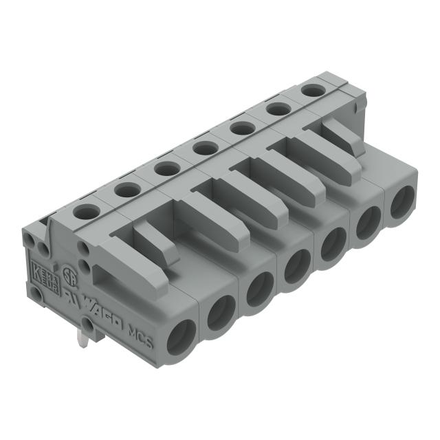 MCS-MIDI Classic gniazdo kątowe 7-bieg. szare raster 5 mm /50szt./ WAGO