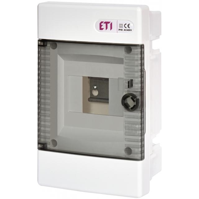Rozdzielnica podtynkowa 1x4 drzwi transparentne ECM4PT 001100142 ETI