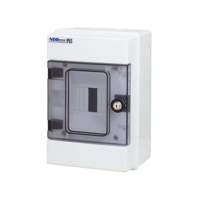 Rozdzielnica hermetyczna natynkowa 1x4 z zamkiem IP65 500VAC/1000VDC RH-4/Z 36.05 OPATÓWEK