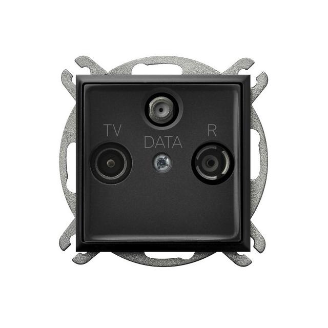 ARIA Gniazdo RTV-DATA - kolor czarny metalik