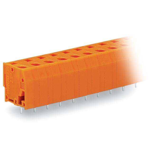 listwa zaciskowa do pł. drukowanych 10-bieg. pomarańczowa raster 7,62 mm /15szt./ WAGO