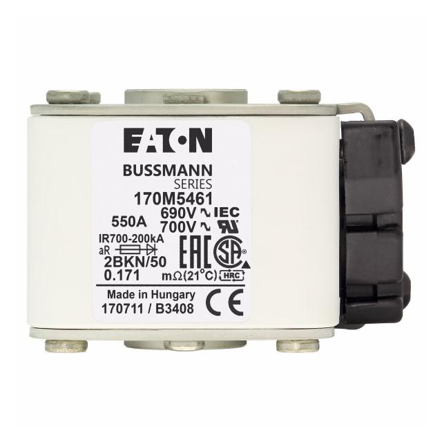FUSE 550A 690V 2BKN/50 AR UC Wkładka szybka 550A AC 690V rozmiar 2 aR IEC UL 170M5461 EATON