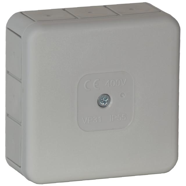 Puszka n/t PRO IP55 400V 12 przepustów gumowych 85x85x37mm szary 60 szt. OR-JB-13807/G/60 ORNO