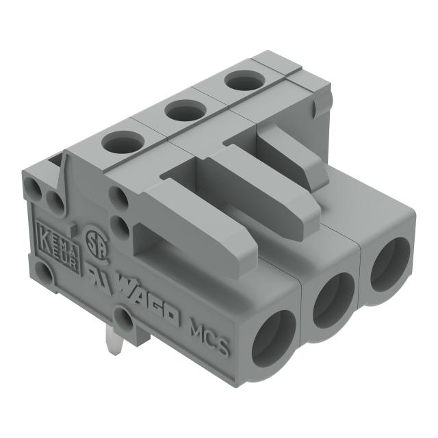 MCS-MIDI Classic gniazdo kątowe 3-bieg. szare raster 5 mm