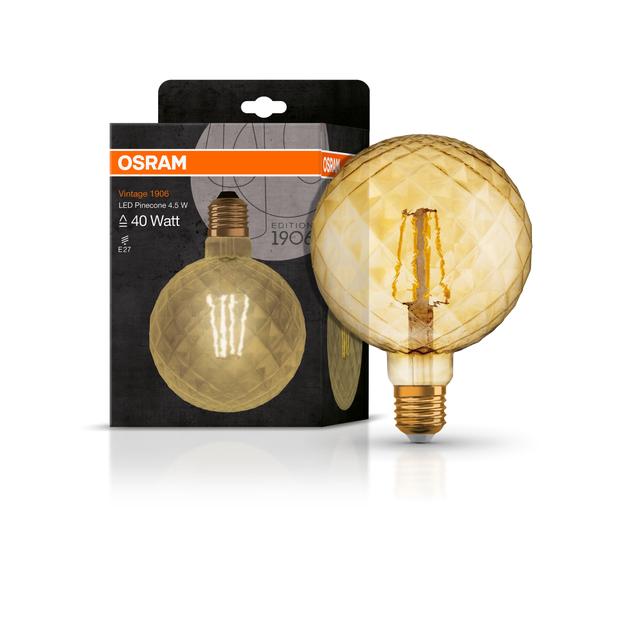 Żarówka LED Vintage 1906 LED CL PINECONE FIL GOLD 40 non-dim 4,5W/825 E27 4058075092037 LEDVANCE