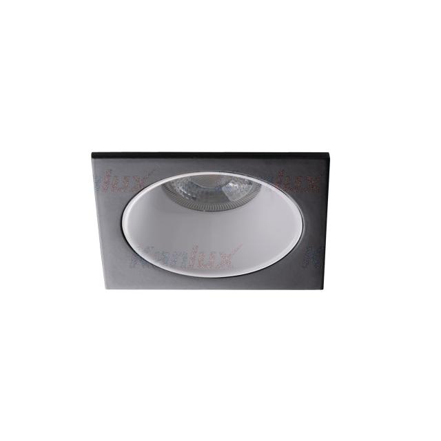GLOZO DSL W/B Oczko sufitowe GLOZO DSL W/B kwadratowy stop aluminium kolor biały / czarny 1XGx5,3/GU