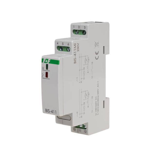 Przekaźnik bistabilny z pamięcią, montaż na szynie DIN, 230V, z przekaźnikiem inrush 160A/20ms