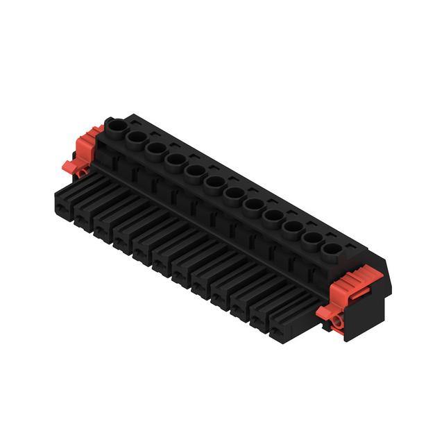 BVZ 7.62HP/12/180F SN BK BX Wtyk PCB (złącze wiązki), 7.62 mm, Liczba biegunów: 12, Przyłącze z jarzmem /50szt./ 1930150000 WEIDMÜLLER