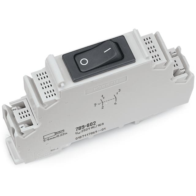 Moduł łącznika z wyłącznikiem napięcie łączeniowe 250V AC prąd łączeniowy 16A 789-801 WAGO
