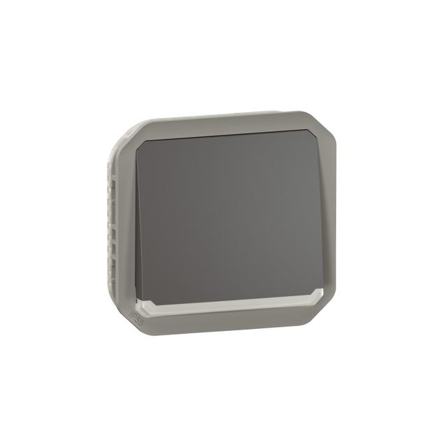 NOWE PLEXO - PRZY. JEDNOBIEGUNOWY Z PODŚWIETL. MECHANIZM 10A-250V~ ANTRACYT