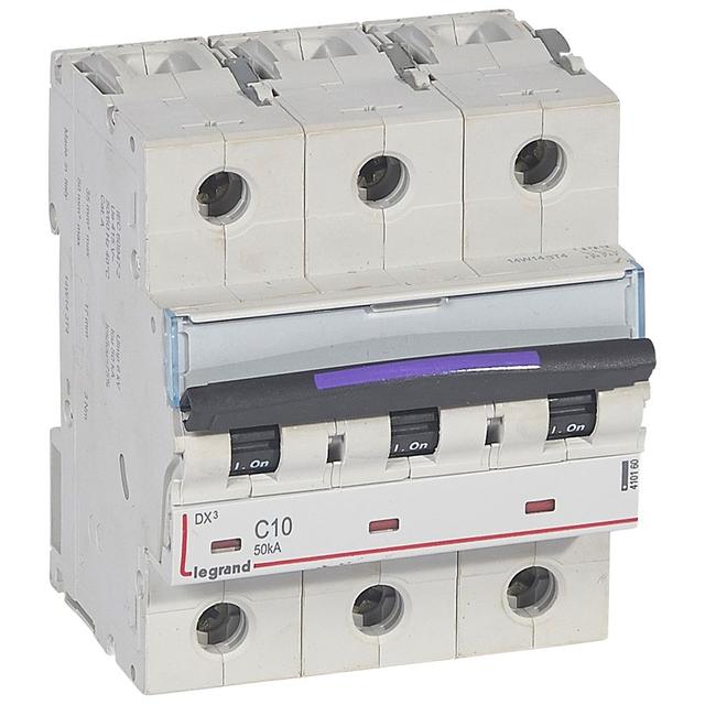Wyłącznik Nadprądowy S323 C10 3P 10A 50Ka DX3 410160 LEGRAND