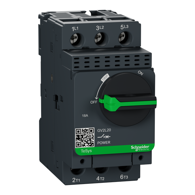 Wyłącznik silnikowy magnetyczny GV2L napęd obrotowy 18A