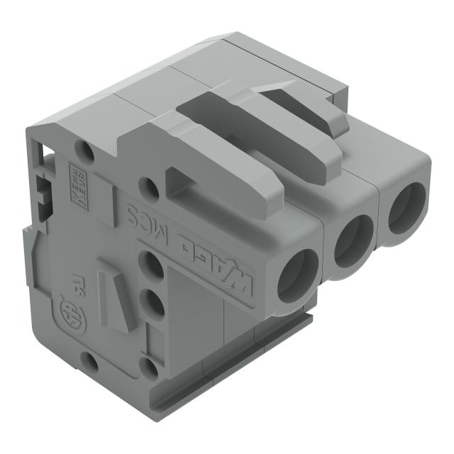 MCS-MIDI Classic gniazdo kątowe 3-bieg. szare raster 5 mm /100szt./ WAGO