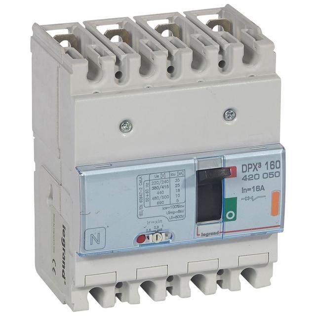Wyłącznik DPX3 160 4P 16A 25Ka 420050 LEGRAND