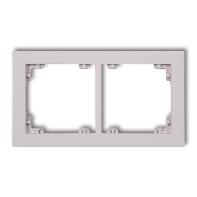 DECO Ramka uniwerstalna podwójna z tworzywa DECO Pastel Matt liliowy