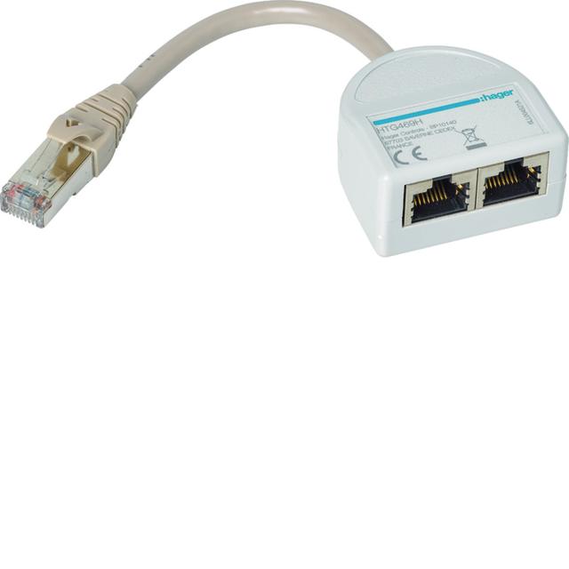 agardio.manager Rozdzielacz RJ45 z wtyczką HTG469H HAGER