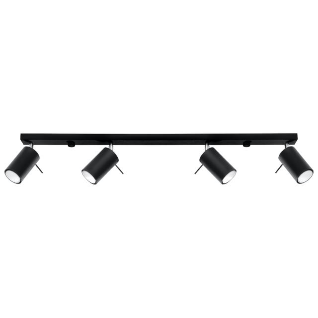 Sollux Plafon RING 4L czarny SL.0332