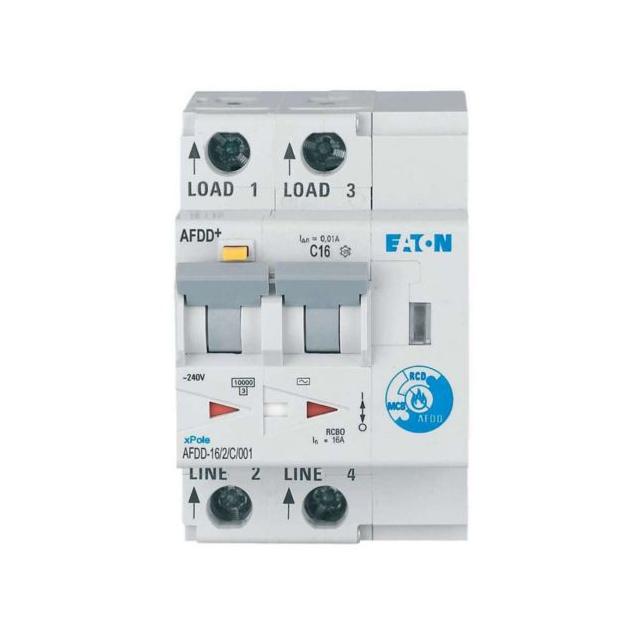 AFDD-16/2/C/001 Przeciwpożarowy detektor iskrzenia 10kA C16A 2P 10mA typ AC 187206 EATON