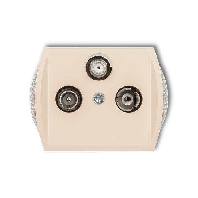 TREND Mechanizm gniazda abonenckiego RTV-SAT przelotowego 10dB beżowy