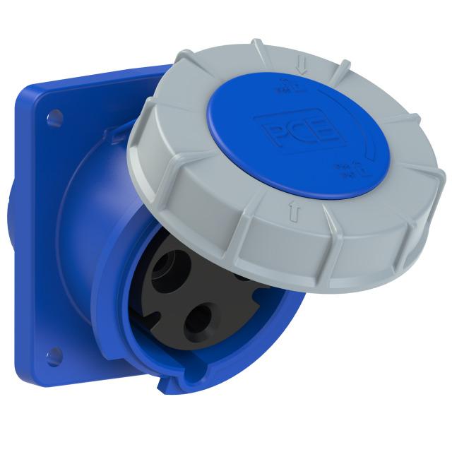 GNIAZDO TABLICOWE SKOŚNE POWER TWIST 63A 230V 2P+Z 100x112mm 433-6 PCE
