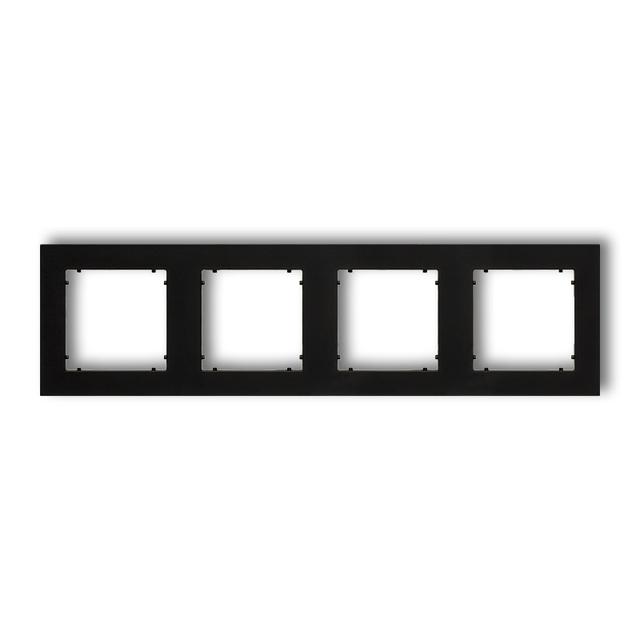 MINI Ramka uniwersalna poczwórna z tworzywa czarny mat