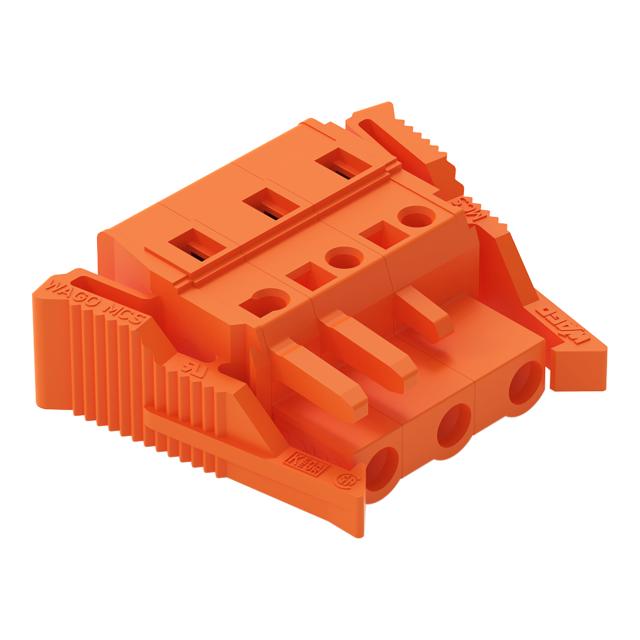 MCS-MIDI Classic gniazdo 3-bieg. pomarańczowe raster 7,62 mm /50szt./ WAGO