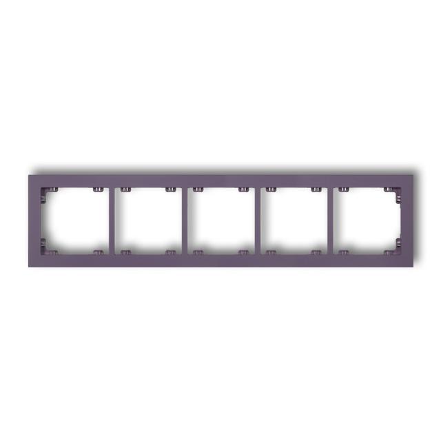 DECO Ramka pięciokrotna z tworzywa DECO Pastel Matt wrzosowa 50DR-5 KARLIK