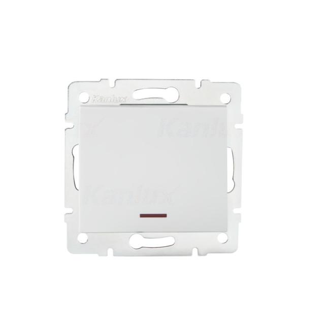 LOGI 02-1110-102 bi Łącznik jednobiegunowy z LED LOGI 02-1110-102 bi śrubowy kolor biały KANLUX