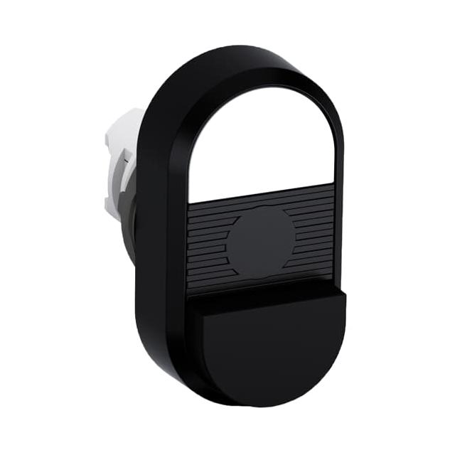 Przycisk podwójny, niepodświetlany bez tekstu czarne pole MPD16-11B