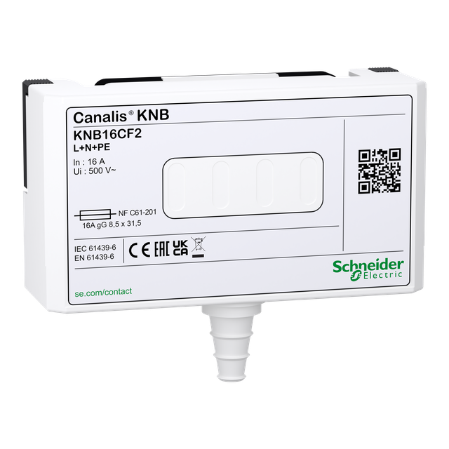 Canalis KN, kaseta odpływowa bezpiecznik NF 8,5x31,5mm 1L+N+PE 16A