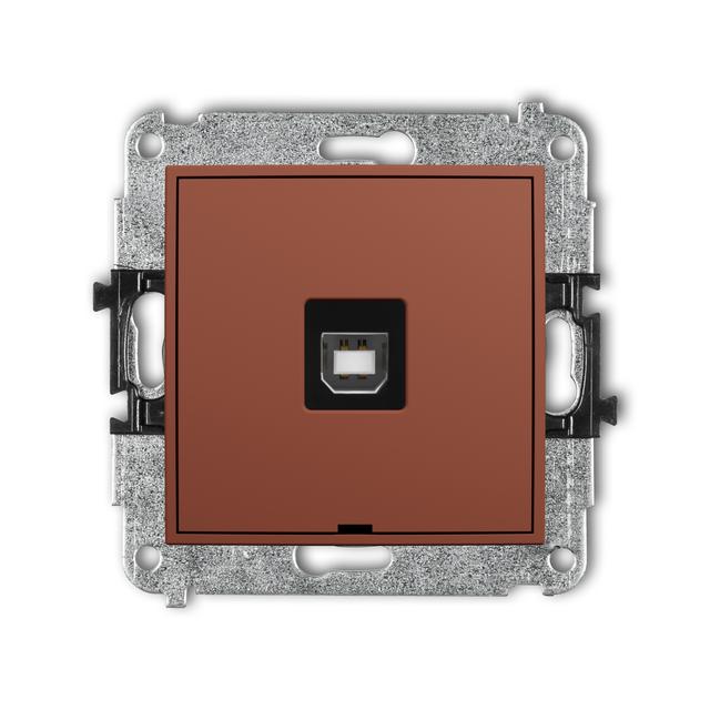 ICON Gniazdo pojedyncze USB typ A-B 2.0 terakota 63IGUSBBO-3 KARLIK