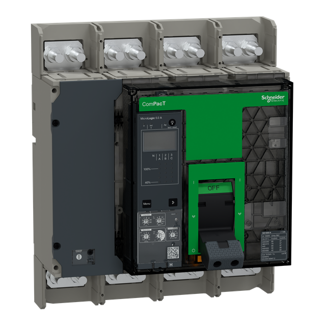 Wyłącznik mocy ComPacT NS1600H 70kA przy 415VAC 4P stacjonarny sterowanie ręczne MicroLogic 5.0A 1 C160H45AFM Schneider