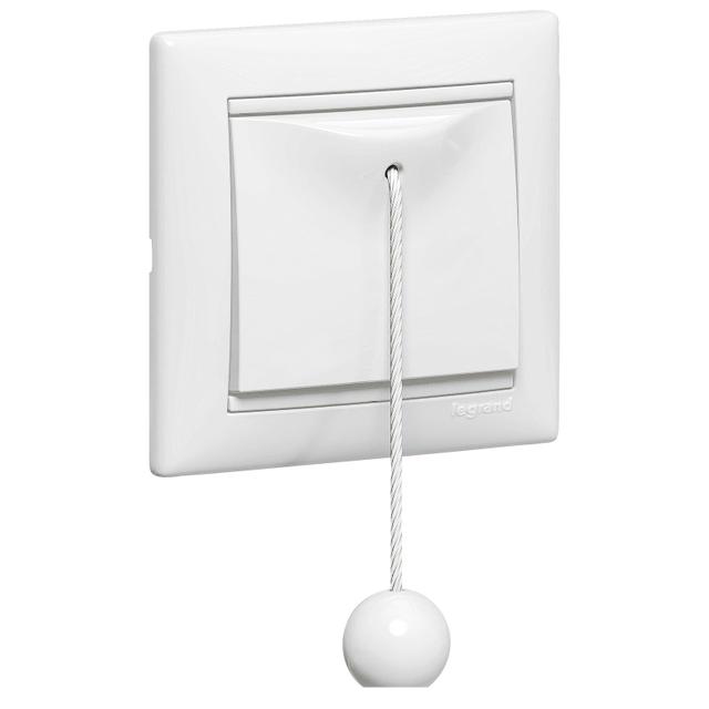 VALENA PRZYCISK JEDNOBIEGUNOWY Z CIĘGNEM BIAŁY 10A-250V~, Legrand